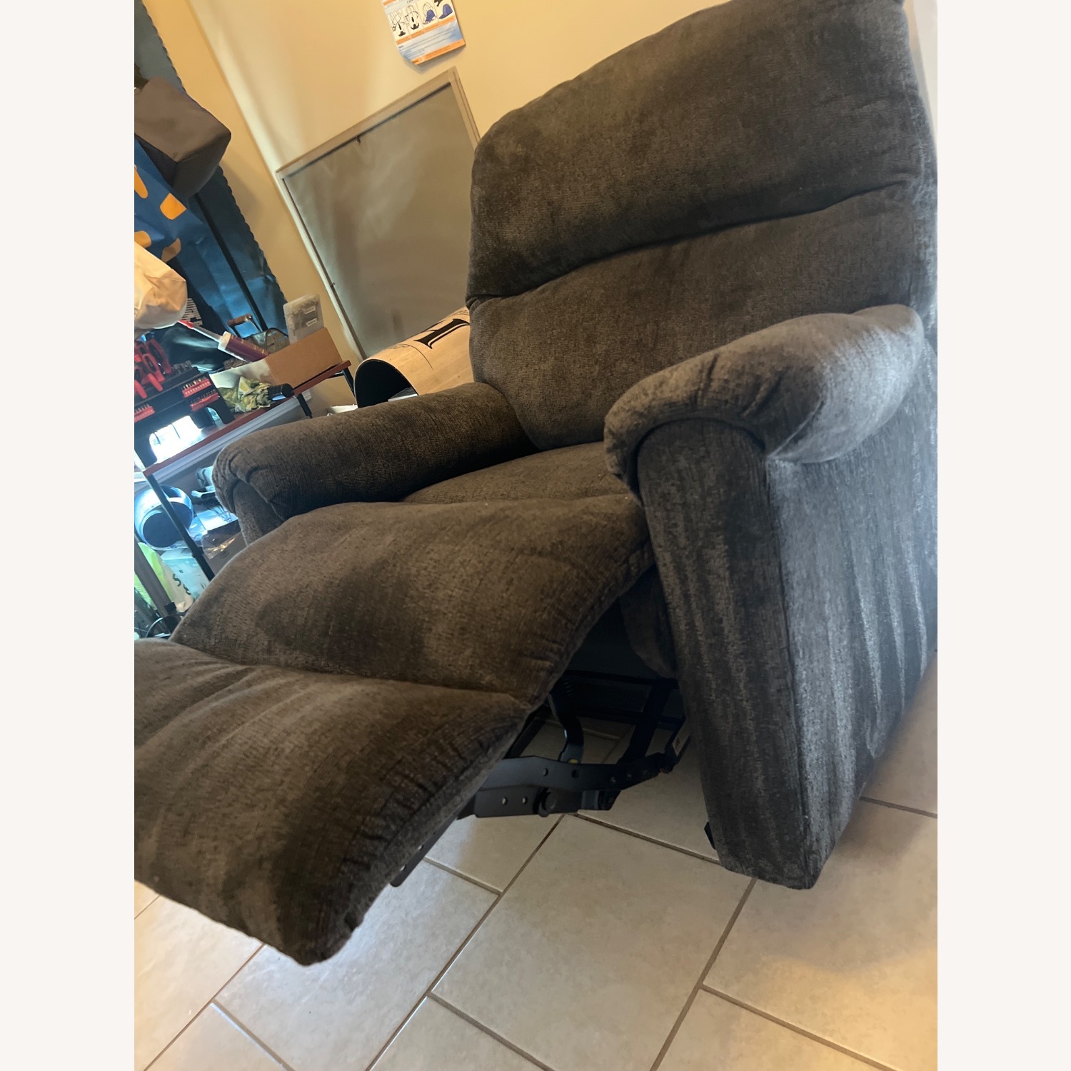 Ashley Furniture Green Velvet Recliner - image-5