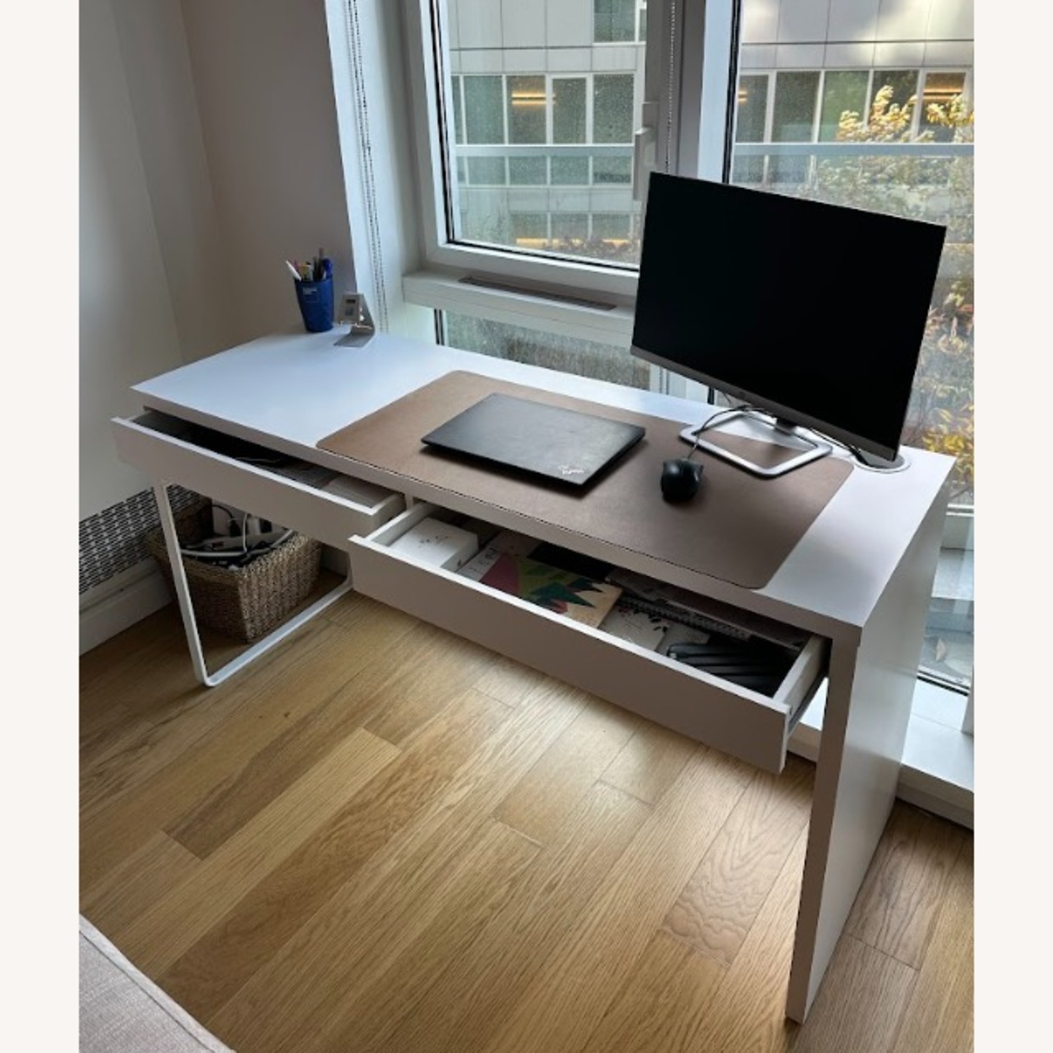 IKEA Micke White Desk - image-5
