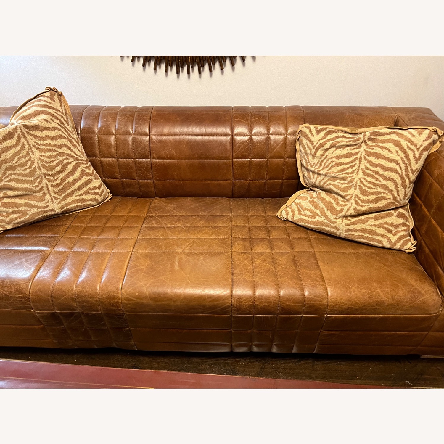 Rustic Leather Sofa  - image-5