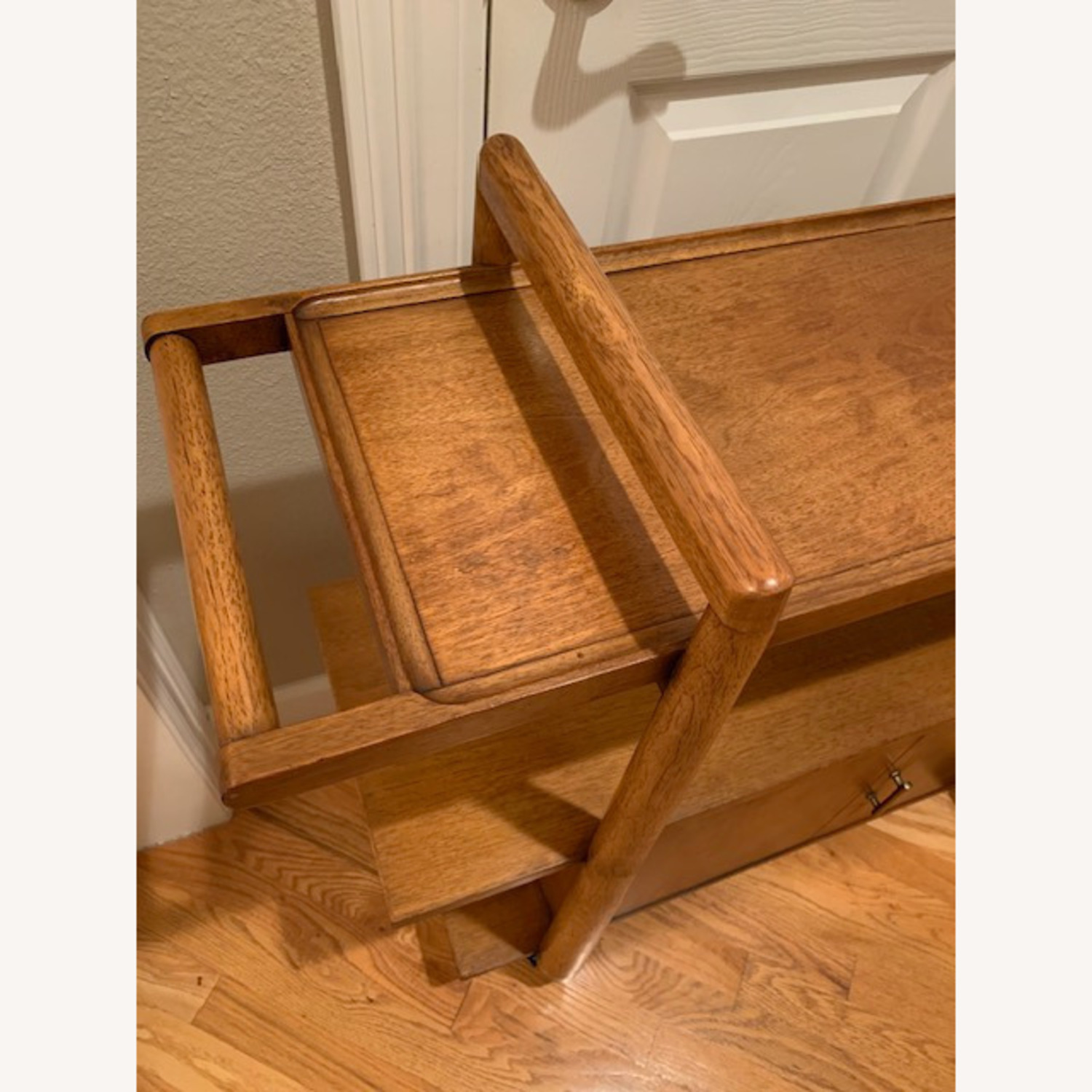 Heywood Wakefield MCM Vtg Bar Cart Storage Cabinet - image-2