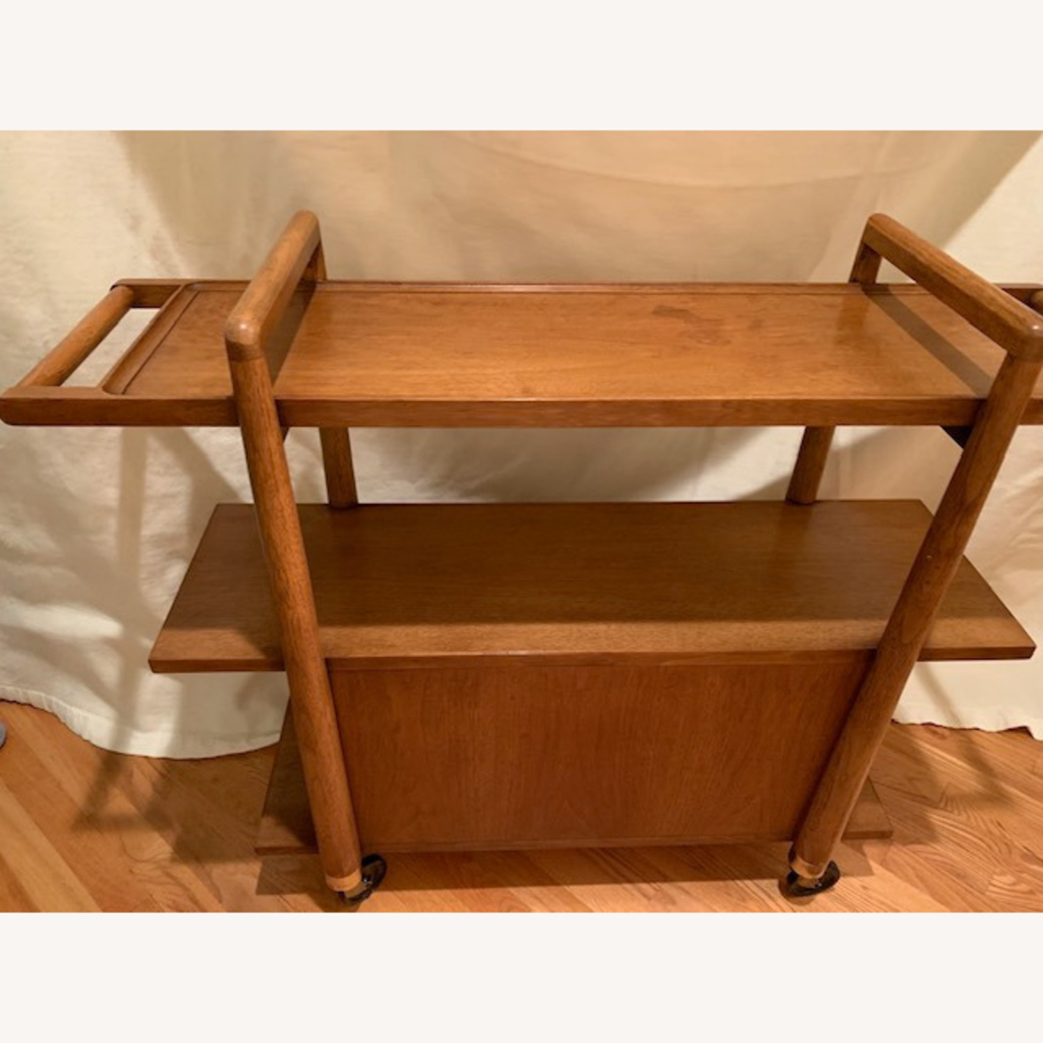 Heywood Wakefield MCM Vtg Bar Cart Storage Cabinet - image-2