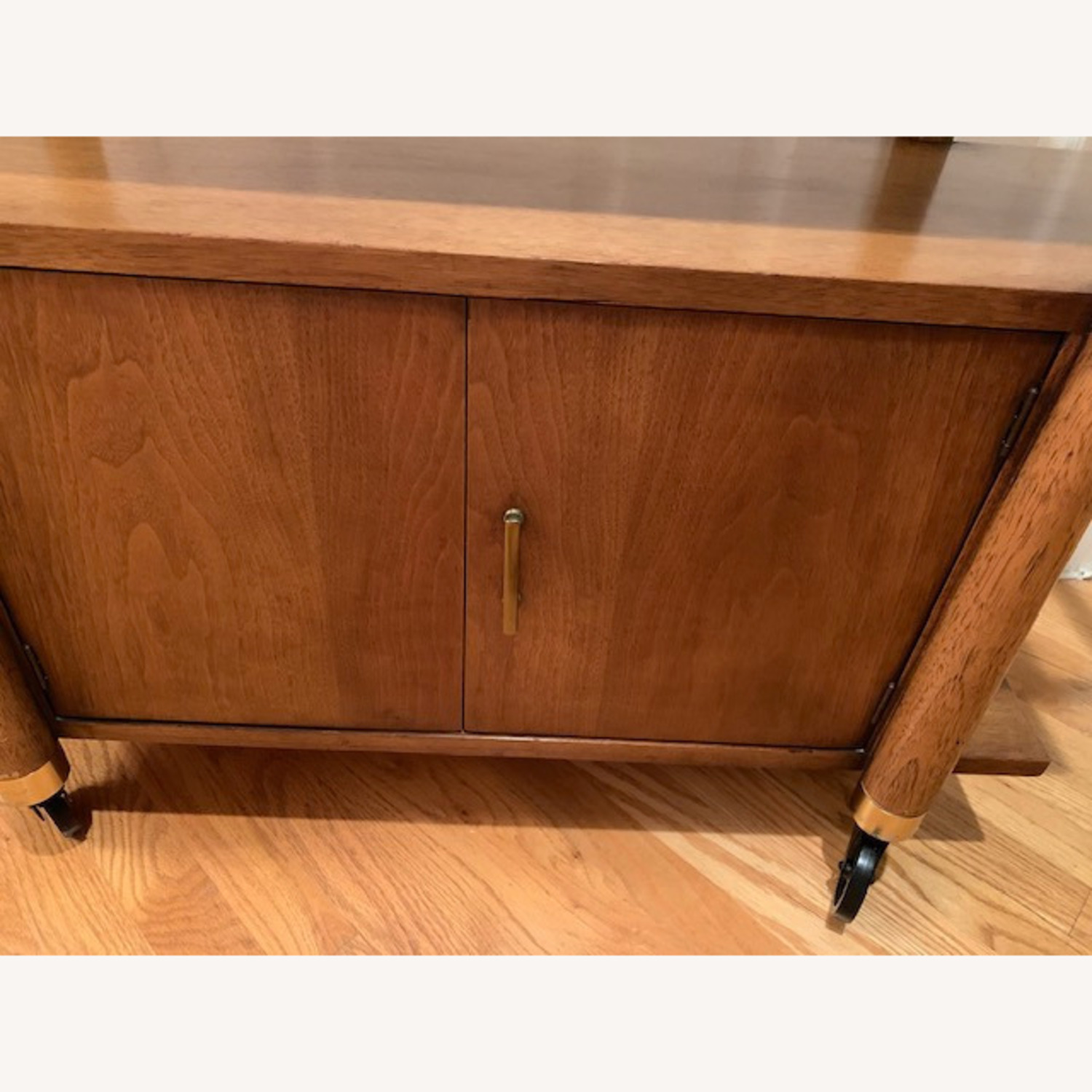 Heywood Wakefield MCM Vtg Bar Cart Storage Cabinet - image-9