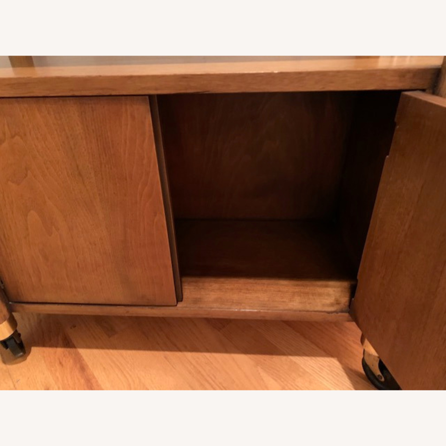 Heywood Wakefield MCM Vtg Bar Cart Storage Cabinet - image-12