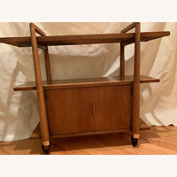 Heywood Wakefield MCM Vtg Bar Cart Storage Cabinet
