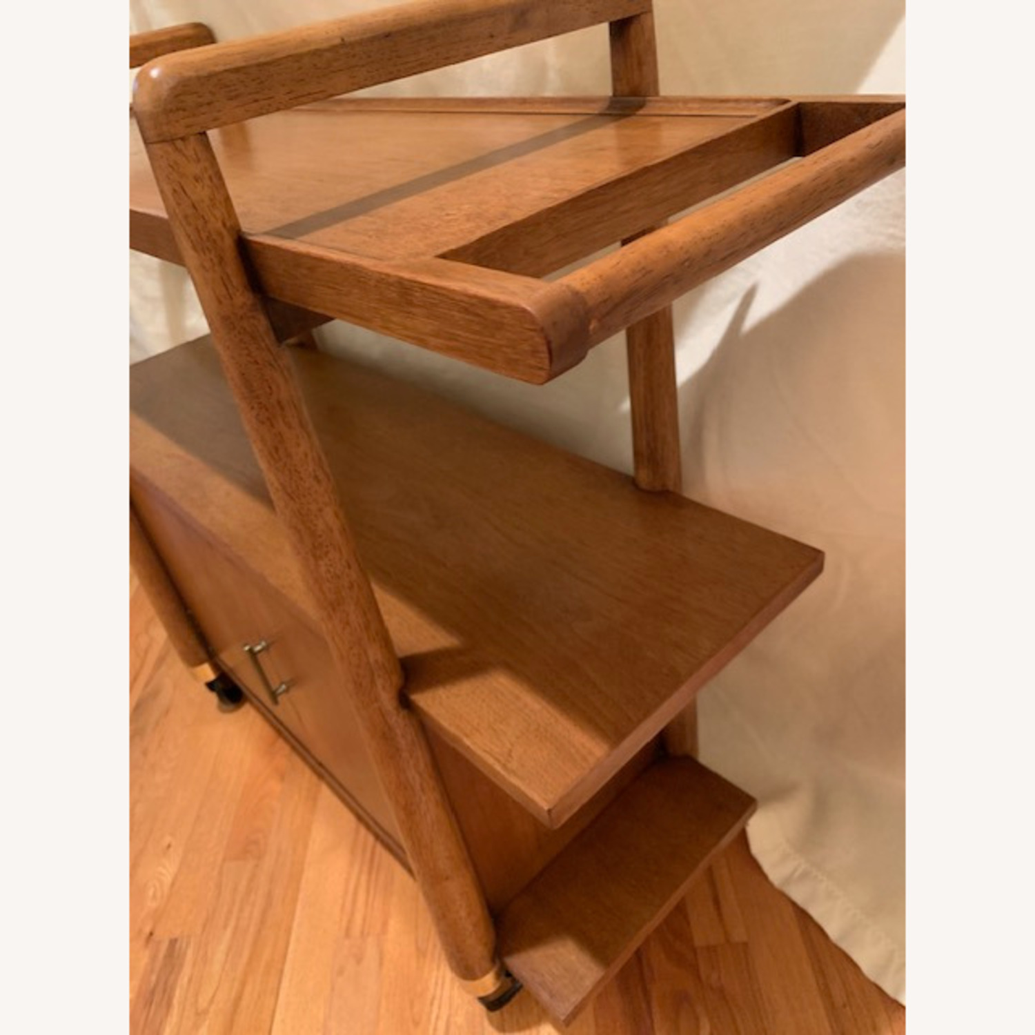Heywood Wakefield MCM Vtg Bar Cart Storage Cabinet - image-13