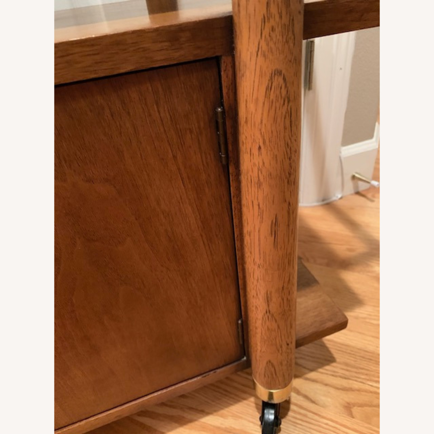 Heywood Wakefield MCM Vtg Bar Cart Storage Cabinet - image-7