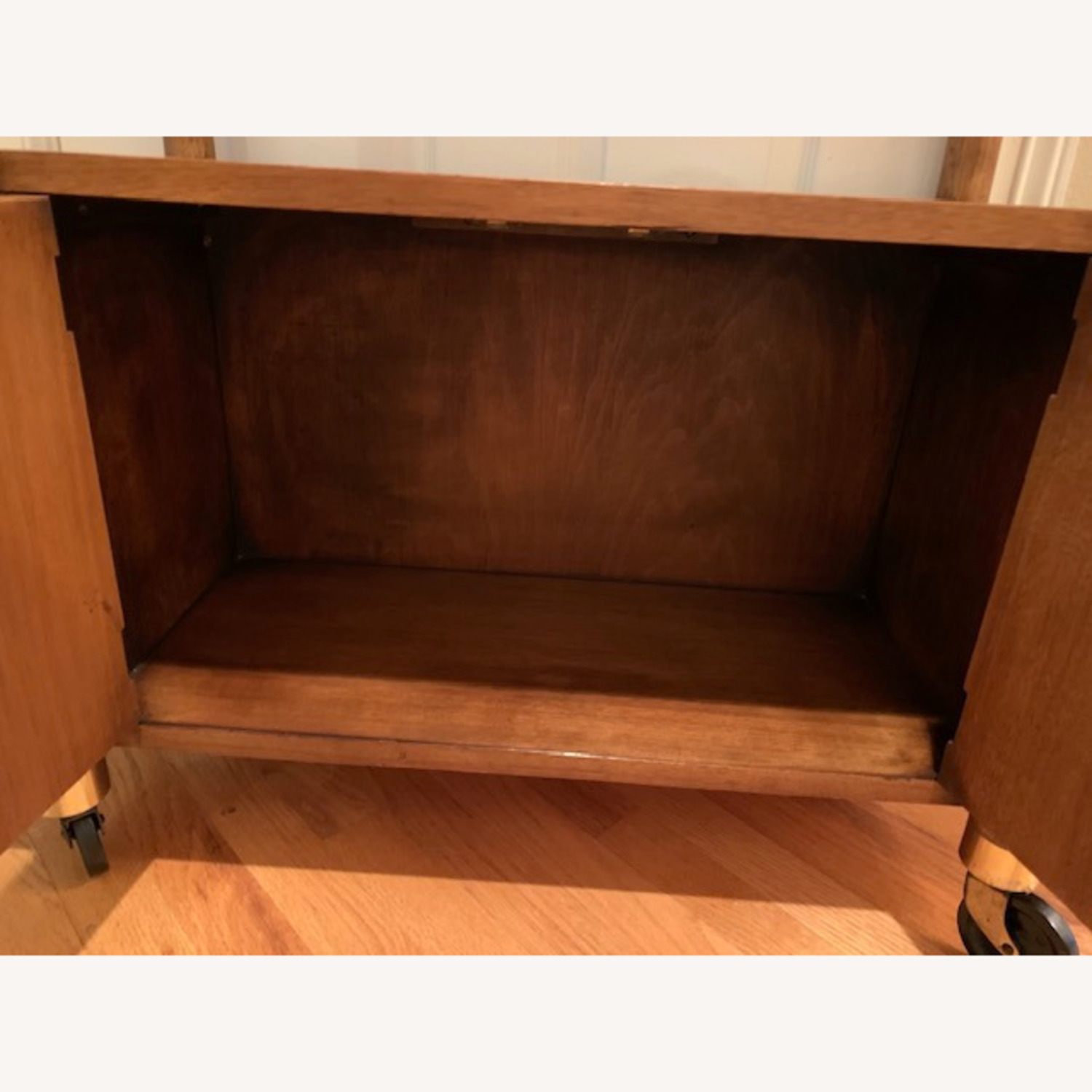Heywood Wakefield MCM Vtg Bar Cart Storage Cabinet - image-3