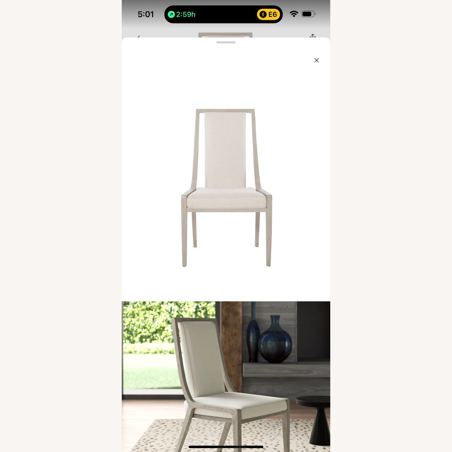Bernhardt Natural Fabric Dining Chairs - image-3