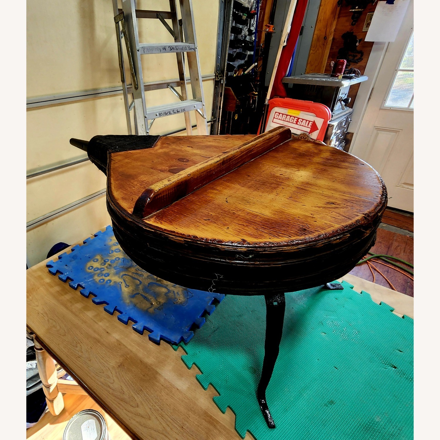 Unique Antique Blacksmith/Industrial Table - image-8