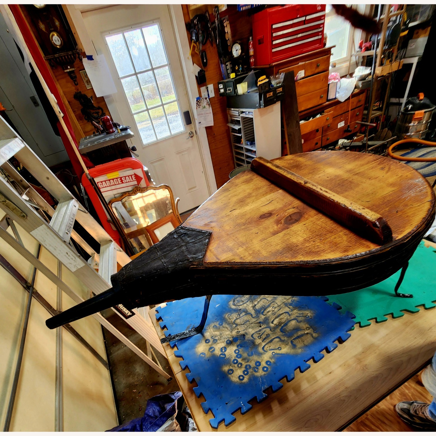 Unique Antique Blacksmith/Industrial Table - image-9