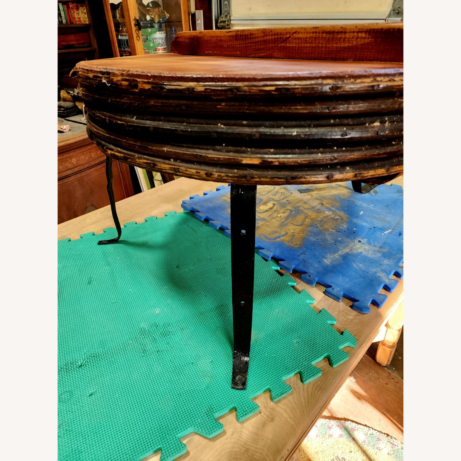 Unique Antique Blacksmith/Industrial Table - image-11