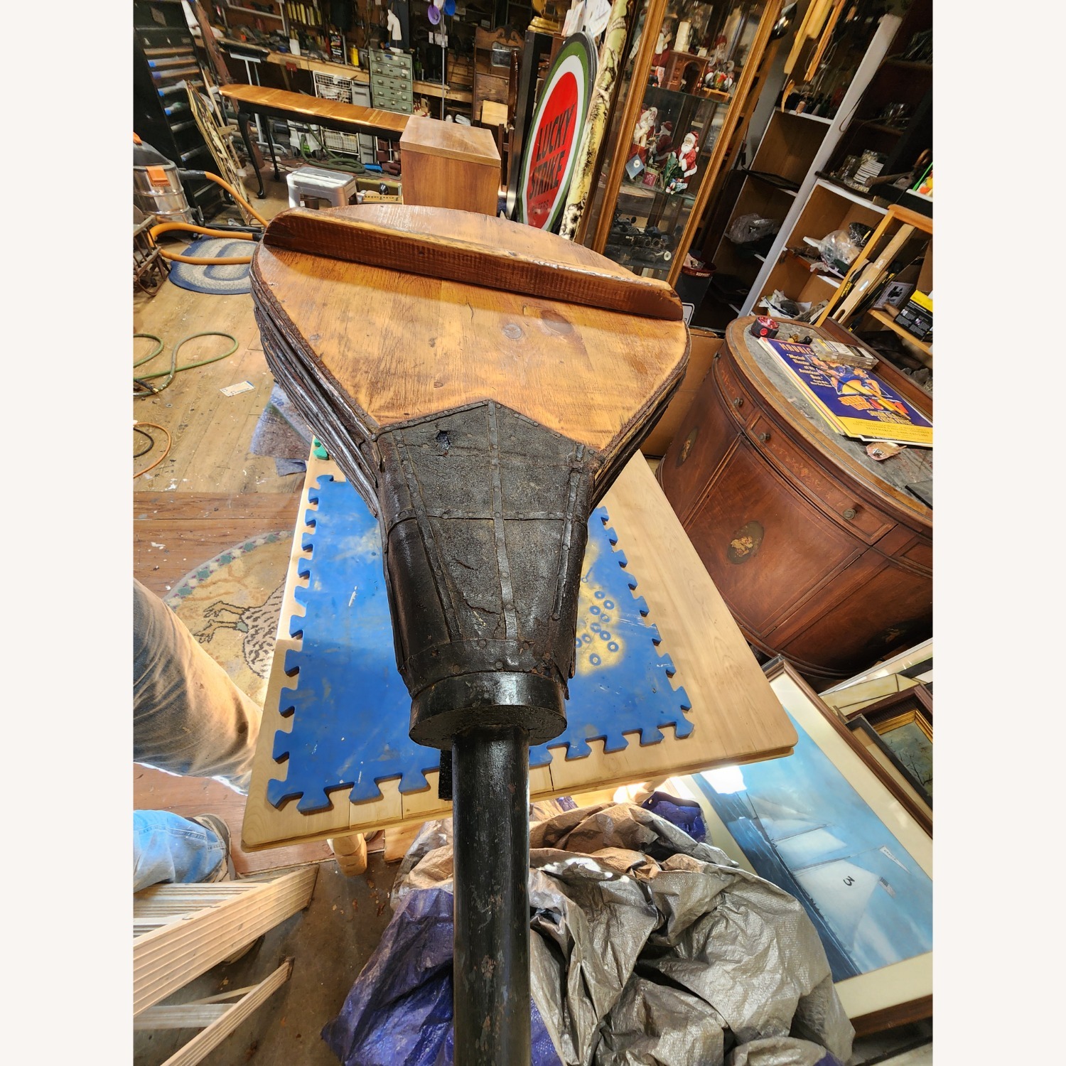 Unique Antique Blacksmith/Industrial Table - image-7