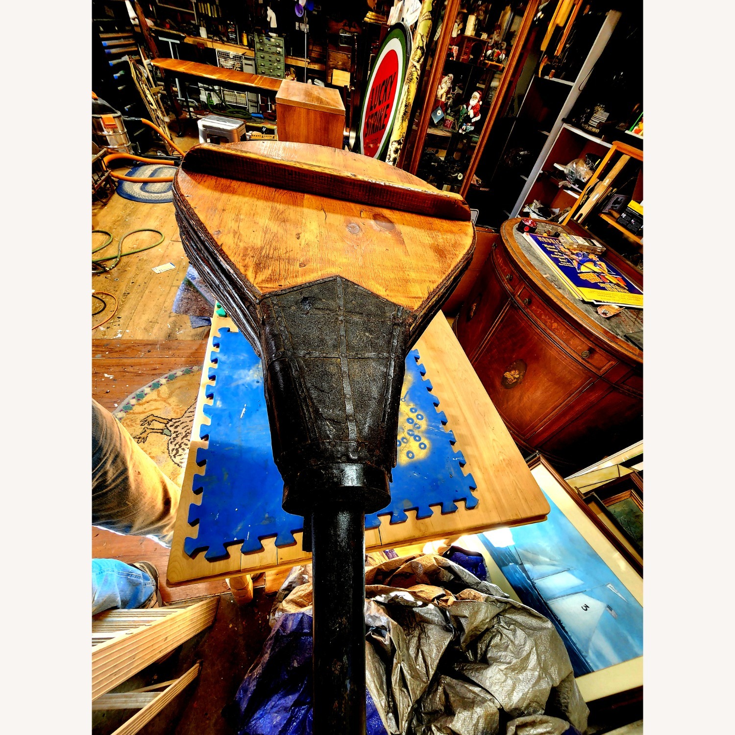 Unique Antique Blacksmith/Industrial Table - image-6