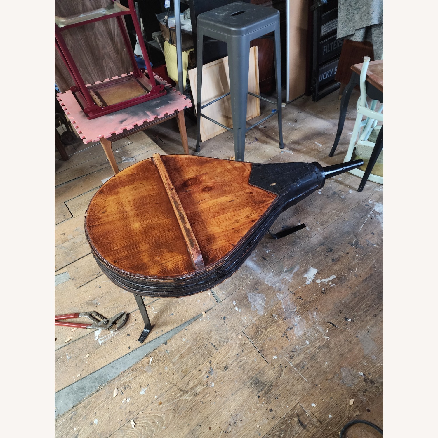 Unique Antique Blacksmith/Industrial Table - image-1