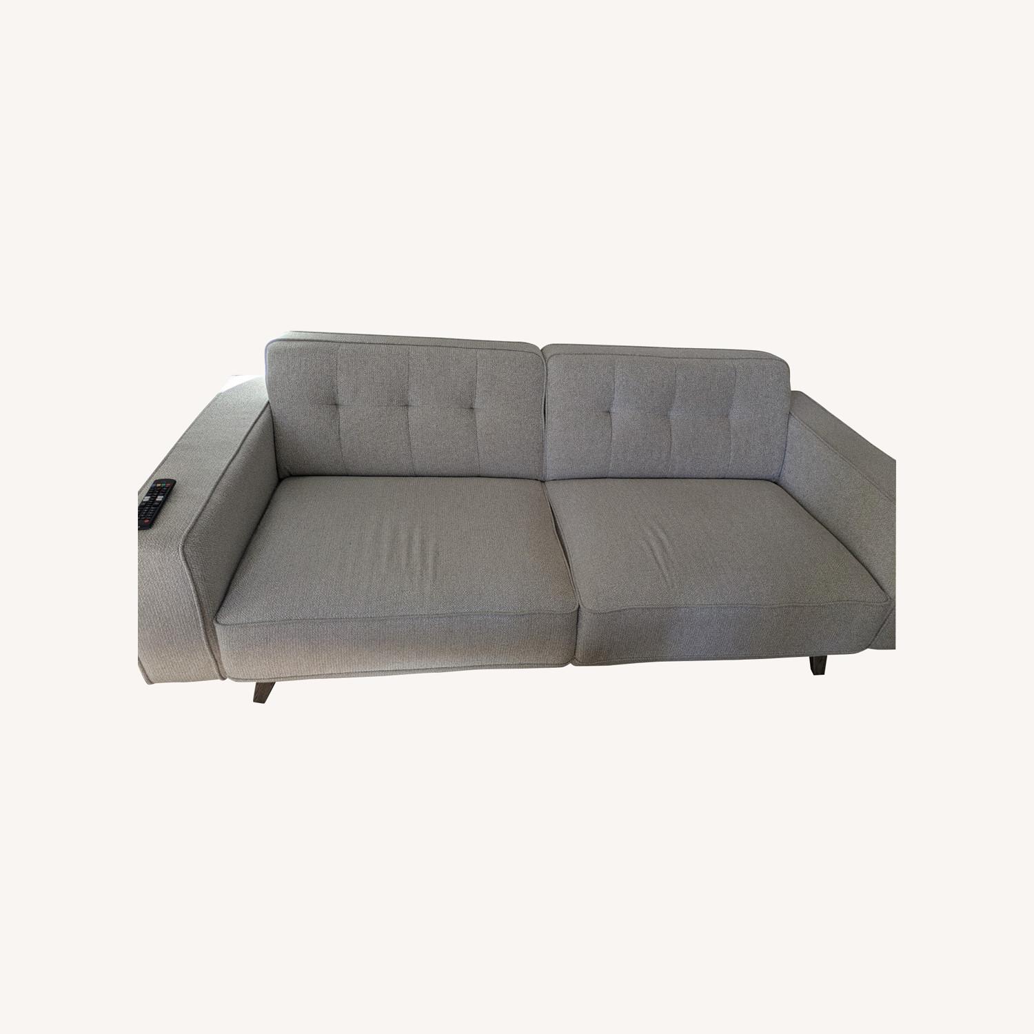 Light Gray Fabric 3+ Seater Sofa - image-0
