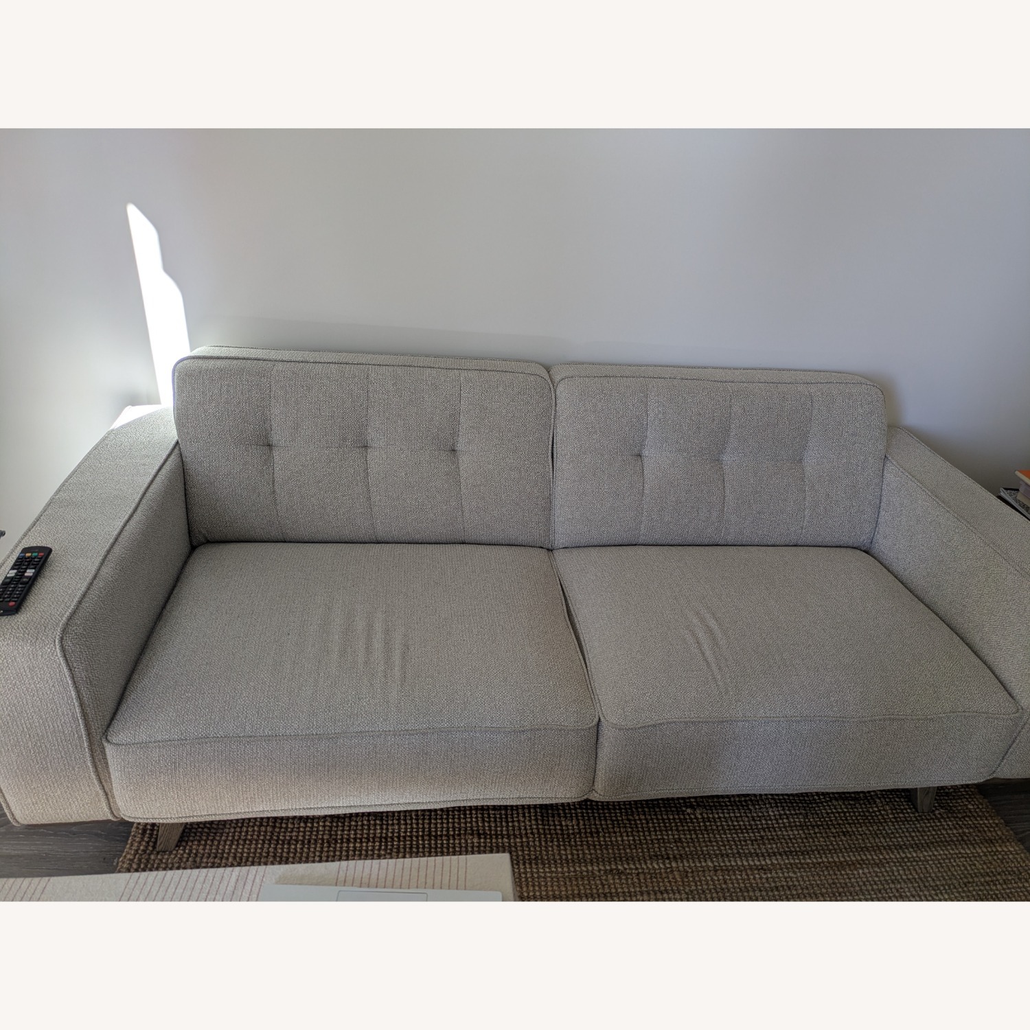 Light Gray Fabric 3+ Seater Sofa - image-3