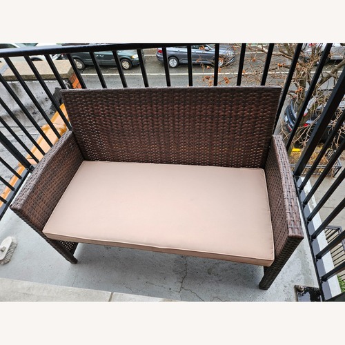 Used Amazon Light Brown Polyurethane Patio Furniture for sale on AptDeco