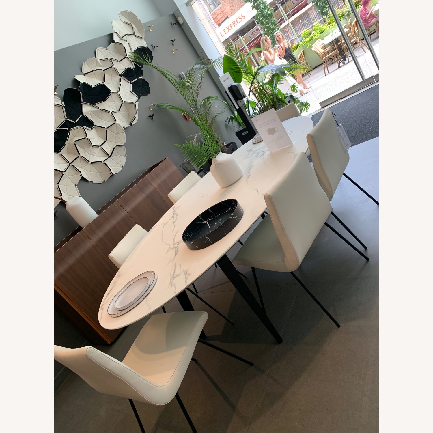 Ligne Roset Odessa White Marble Dining Table - image-2