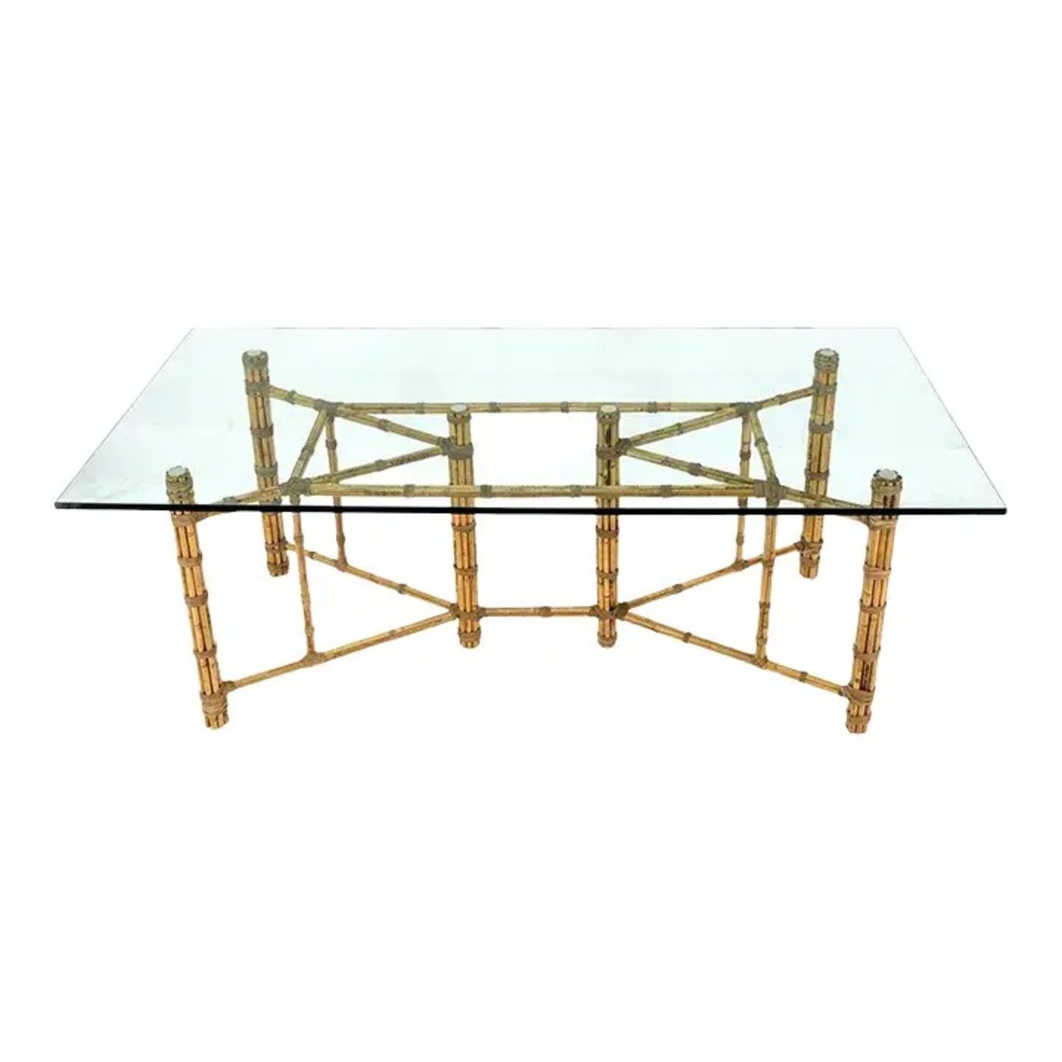 McGuire Antique Glass Dining Table - image-2