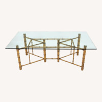 McGuire Antique Glass Dining Table