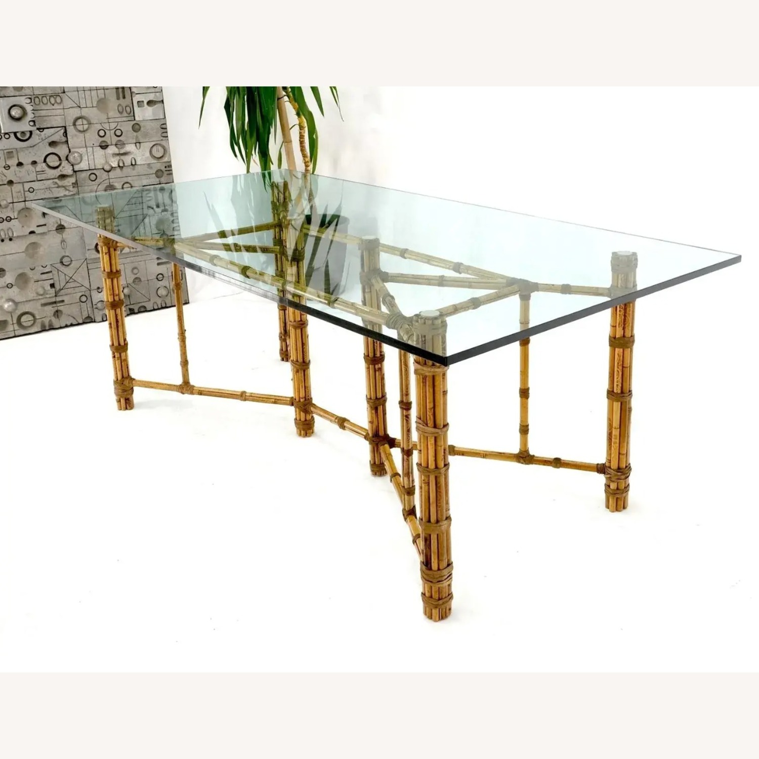 McGuire Antique Glass Dining Table - image-3