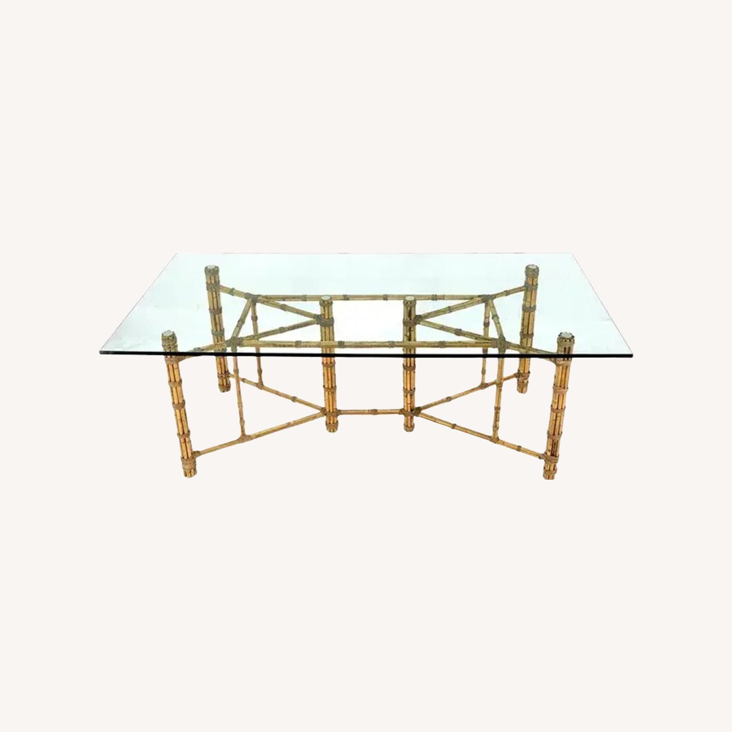 McGuire Antique Glass Dining Table - image-0