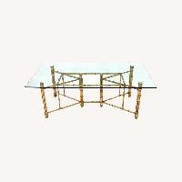 McGuire Antique Glass Dining Table