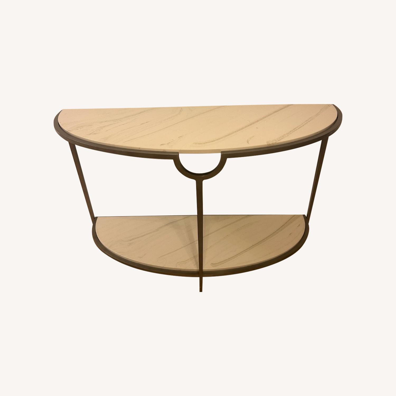 Bernhardt Furniture Faux Marble Console Table  - image-0