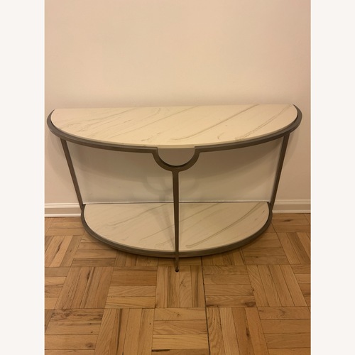 Used Bernhardt Furniture Faux Marble Console Table  for sale on AptDeco