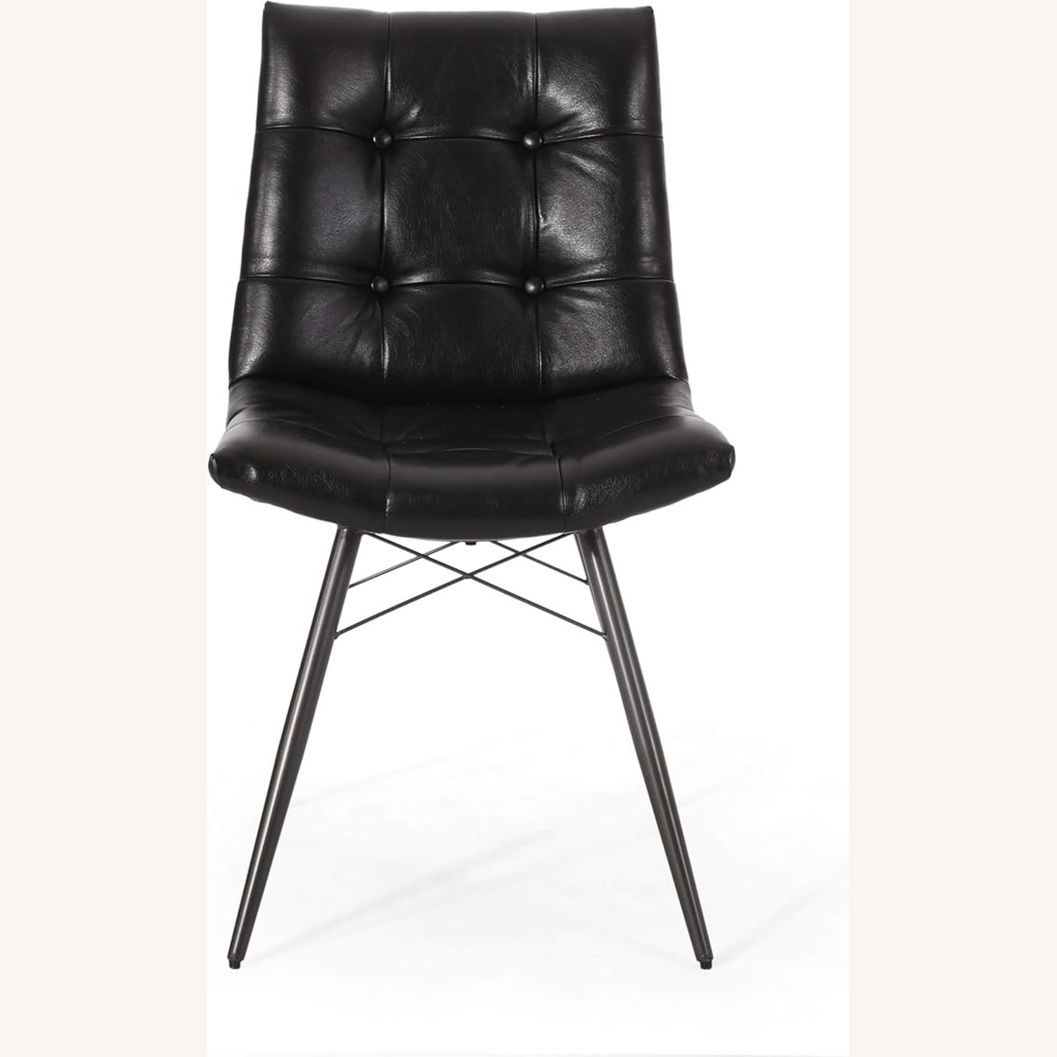 4 Dining Chairs, Dark Brown Leather - image-4