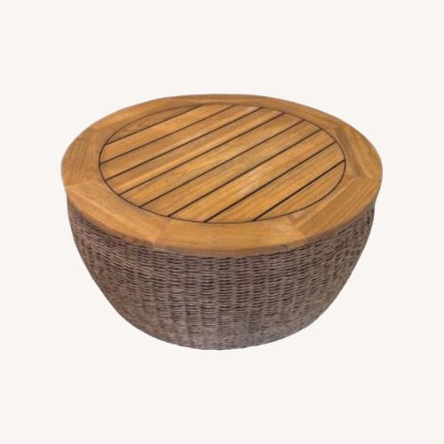 Used Lloyd Flanders Tobago Round Coffee Table for sale on AptDeco