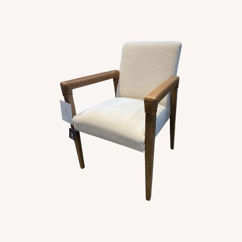Used Lulu and Georgia Marla Leather Arms Dining Chair for sale on AptDeco