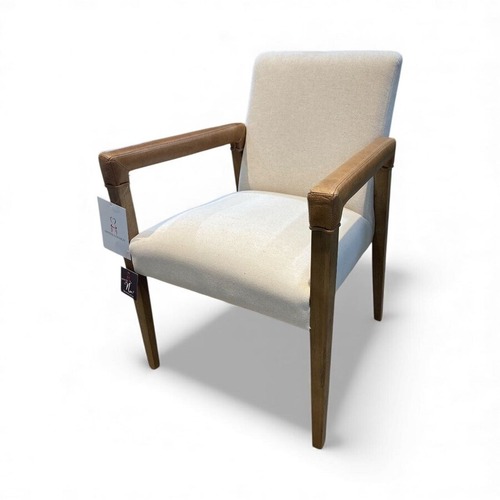 Used Lulu and Georgia Marla Leather Arms Dining Chair for sale on AptDeco