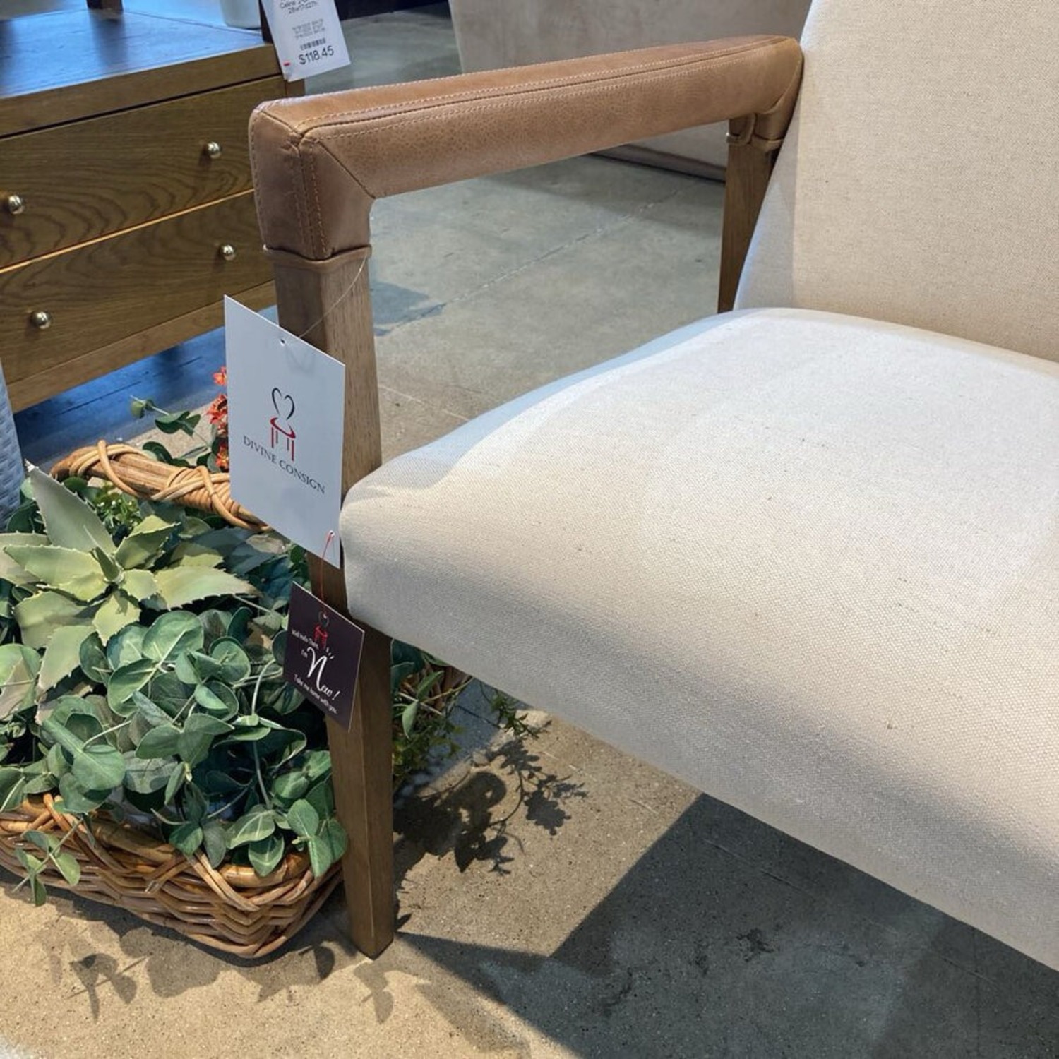 Lulu and Georgia Marla Leather Arms Dining Chair - image-5