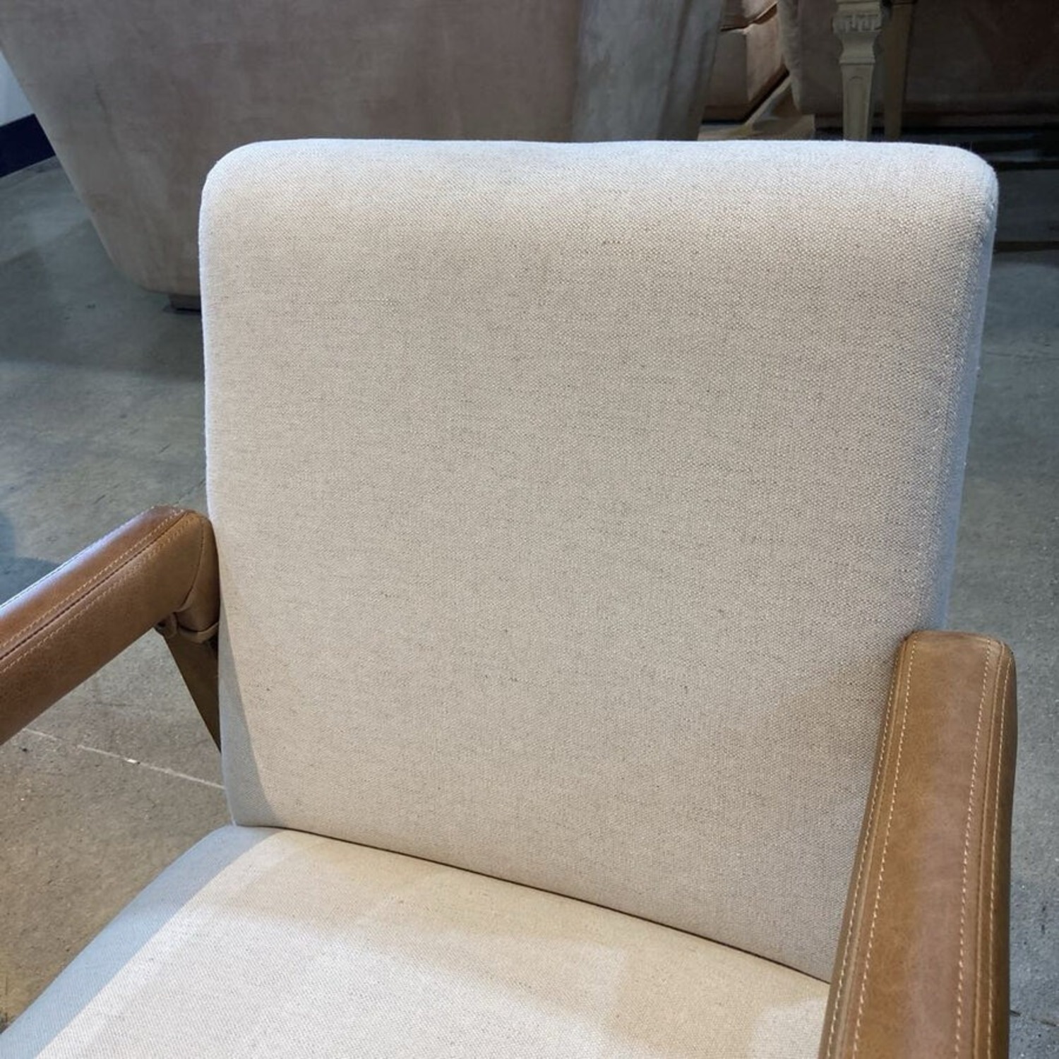 Lulu and Georgia Marla Leather Arms Dining Chair - image-4