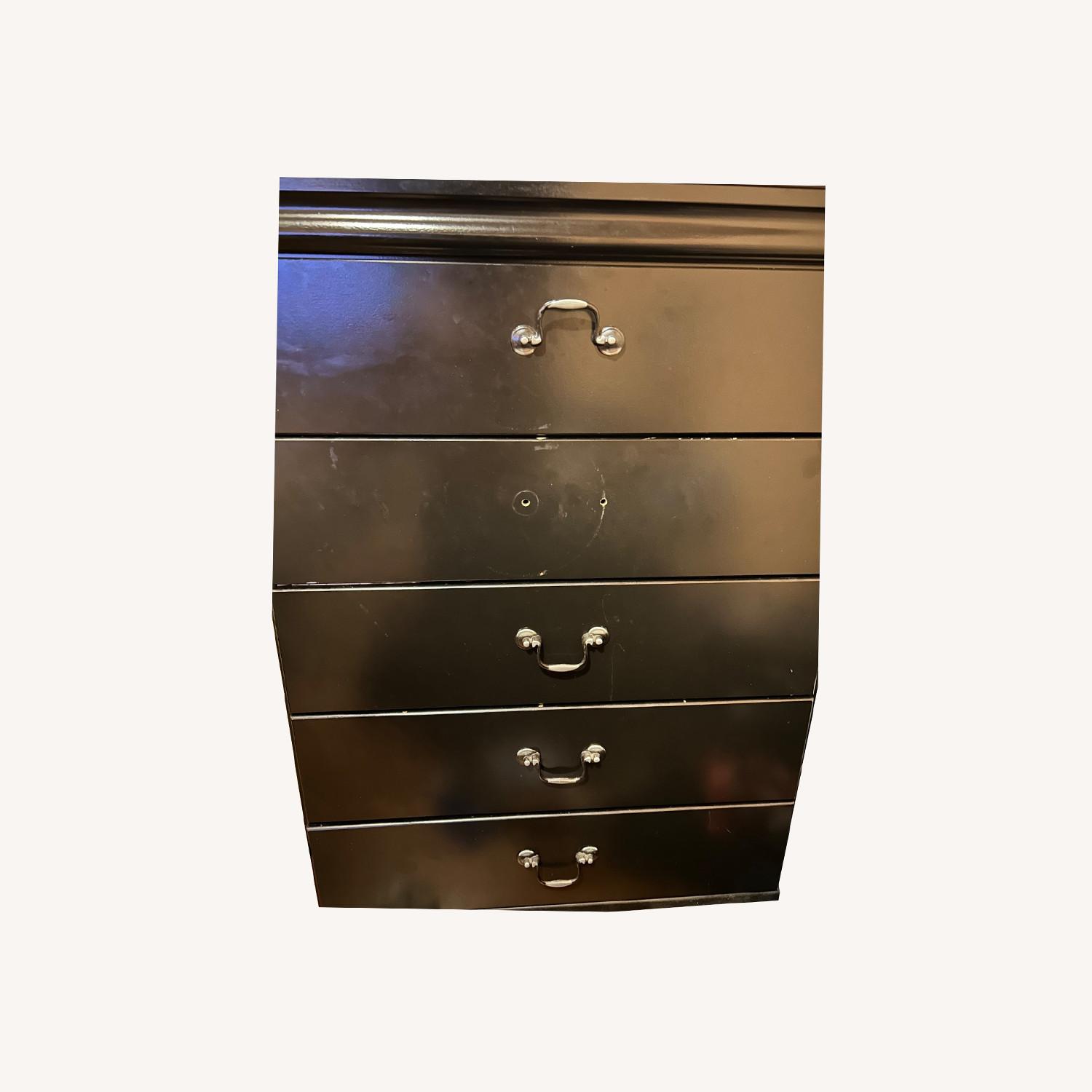 Vintage/Antique Black Wood Dresser - image-0