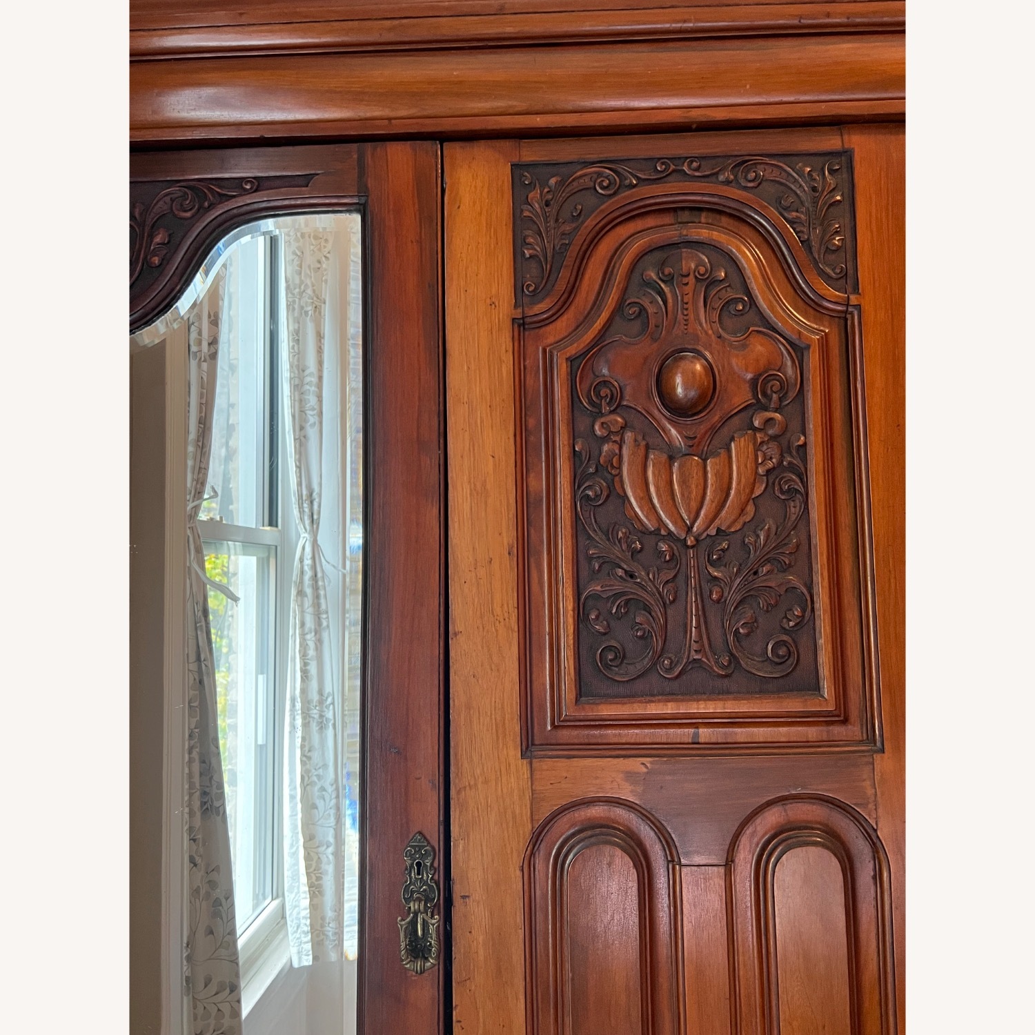 Vintage/Antique Finds Dark Brown Wood Armoire - image-5