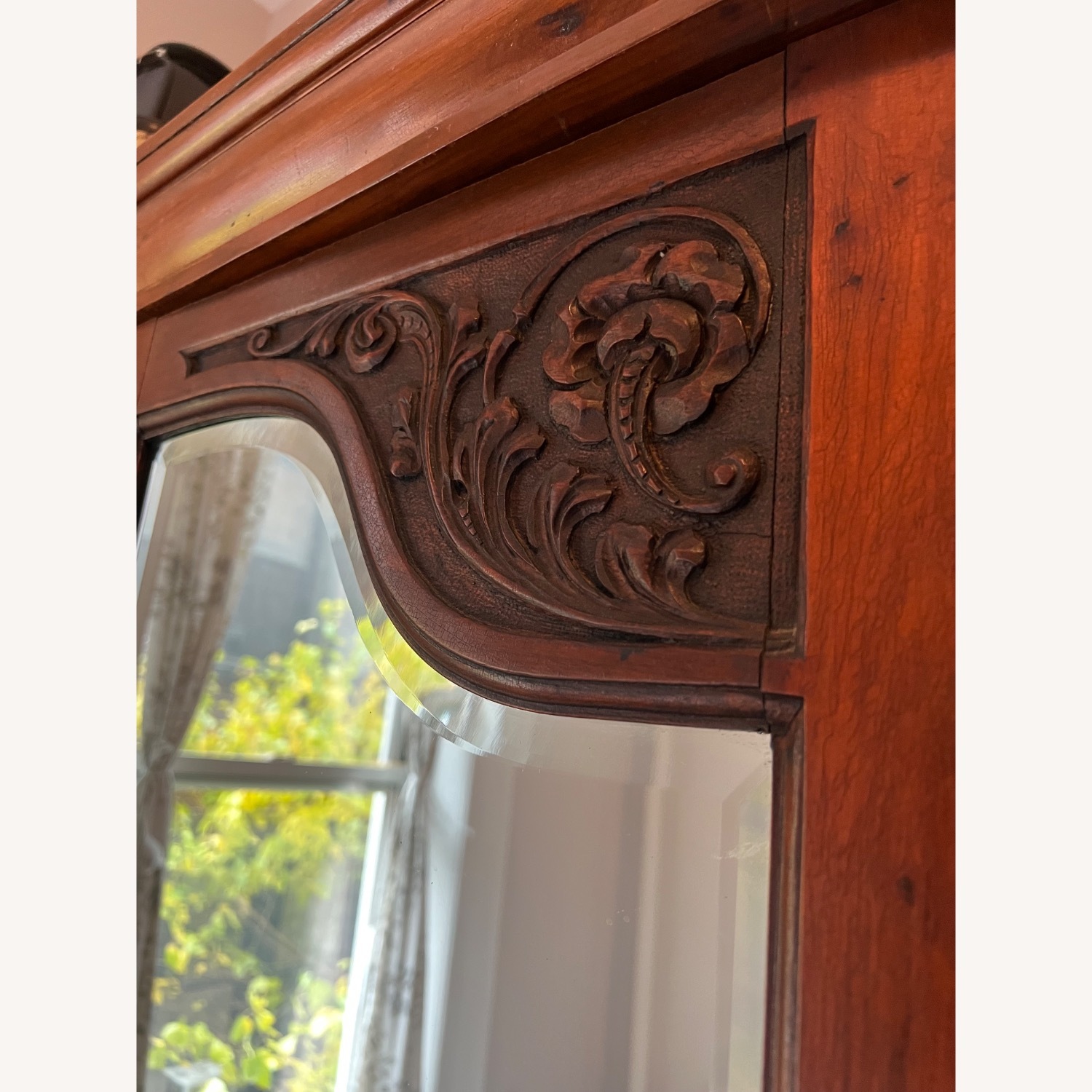 Vintage/Antique Finds Dark Brown Wood Armoire - image-6