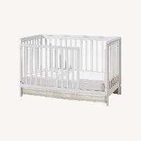Natart Olson Crib White Wood Crib