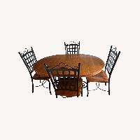 5 Piece Oval Extendable Dining Set