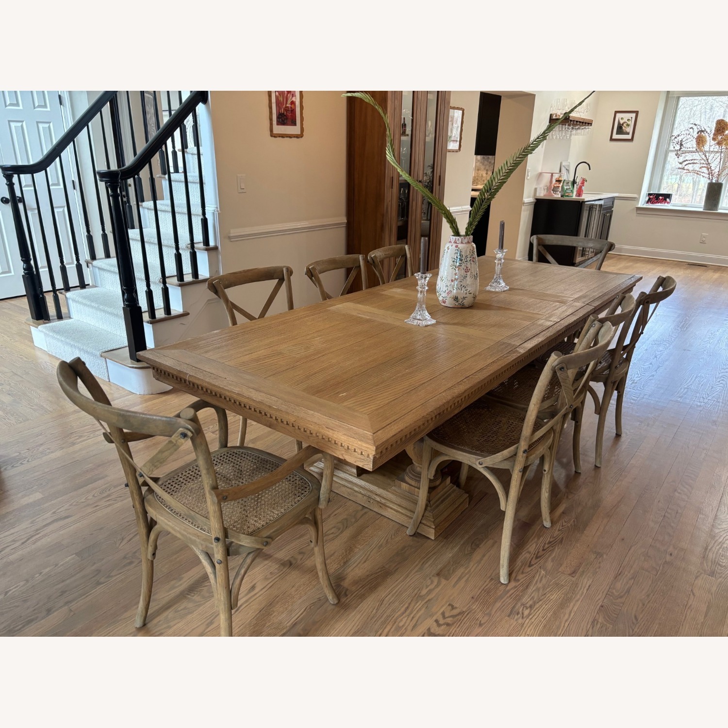 Restoration Hardware St. James Dark Brown Wood Dining Table - image-3