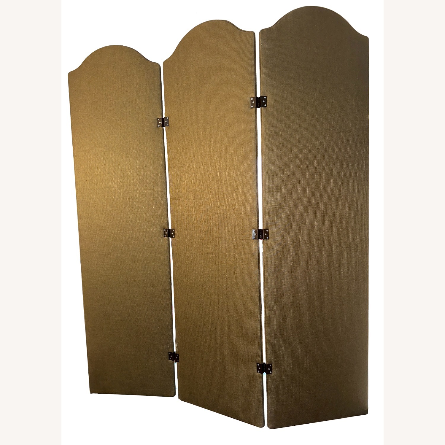 Upholstered Folding Screen with Nailheads - image-7