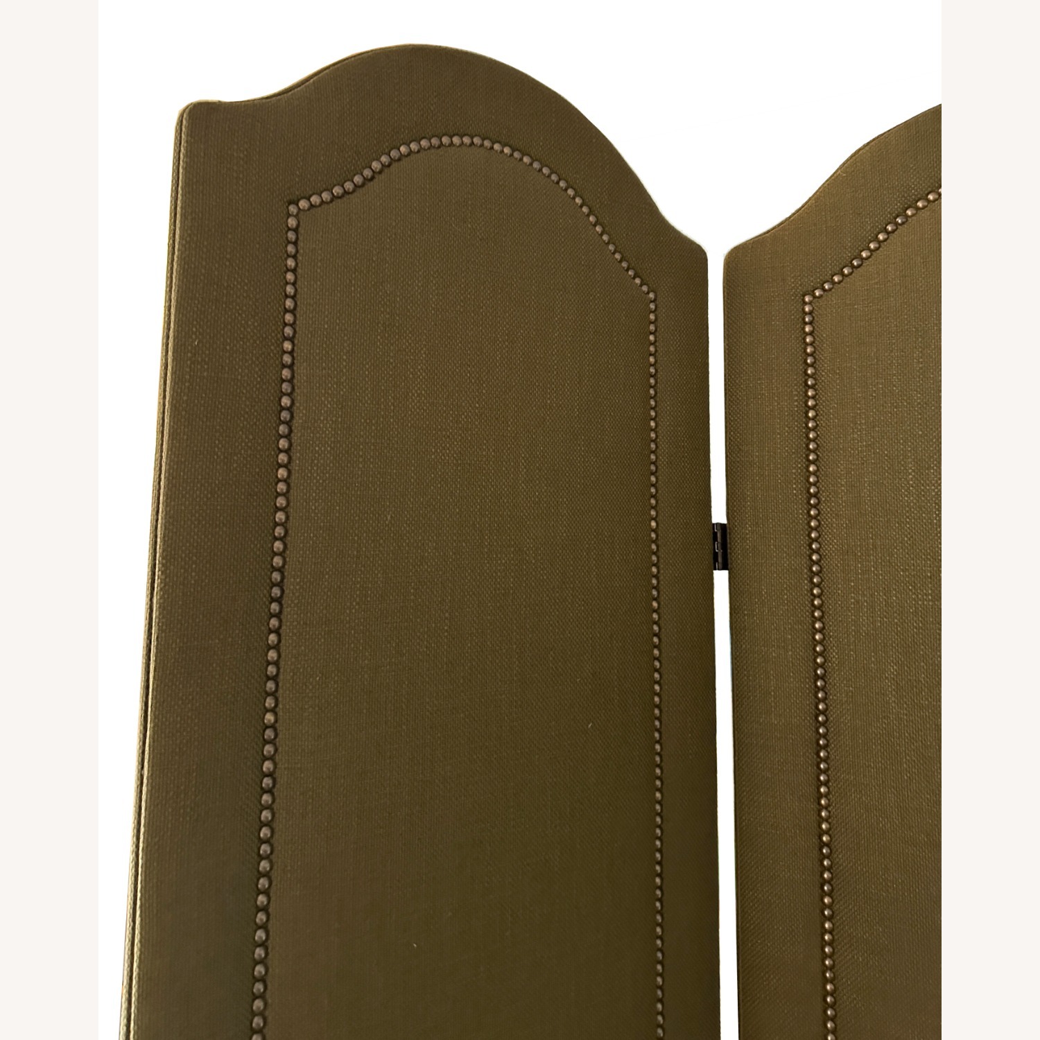 Upholstered Folding Screen with Nailheads - image-3