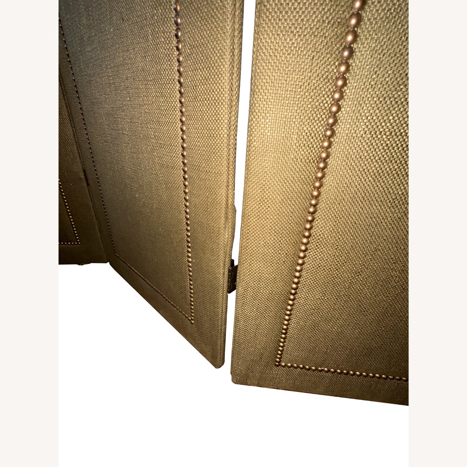 Upholstered Folding Screen with Nailheads - image-11