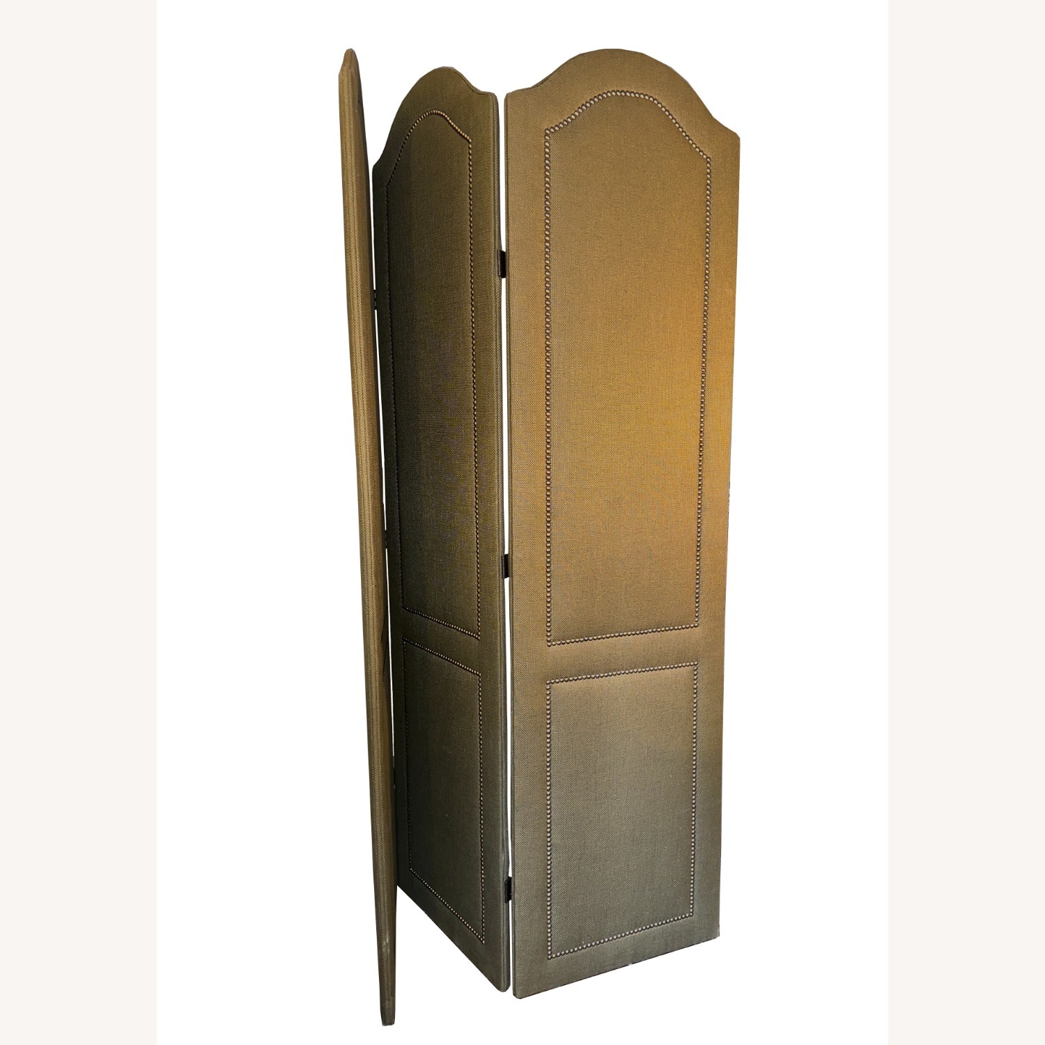 Upholstered Folding Screen with Nailheads - image-8