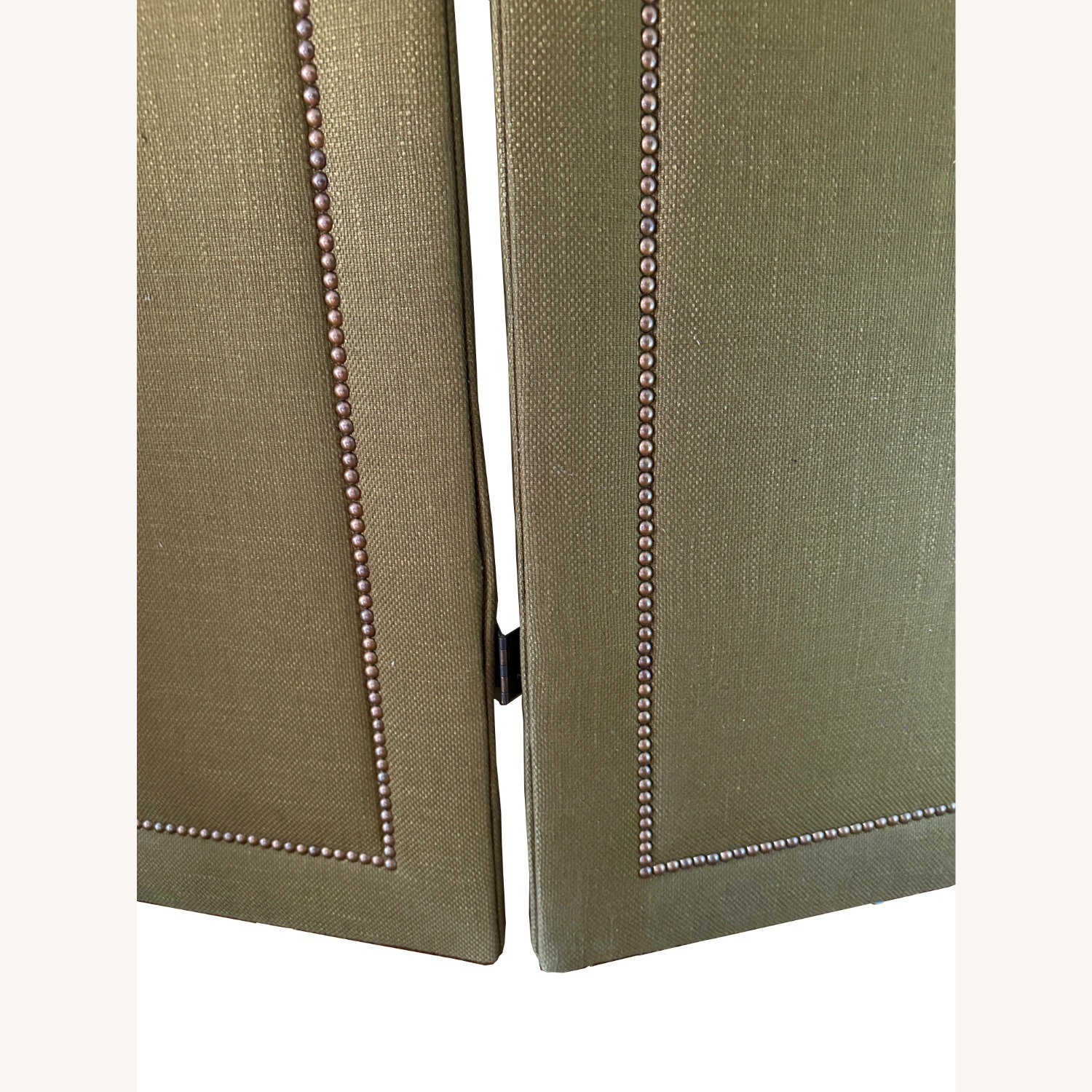Upholstered Folding Screen with Nailheads - image-4