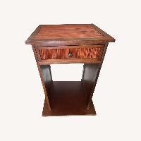 Vintage Boho Bamboo Nightstands / Side Tables