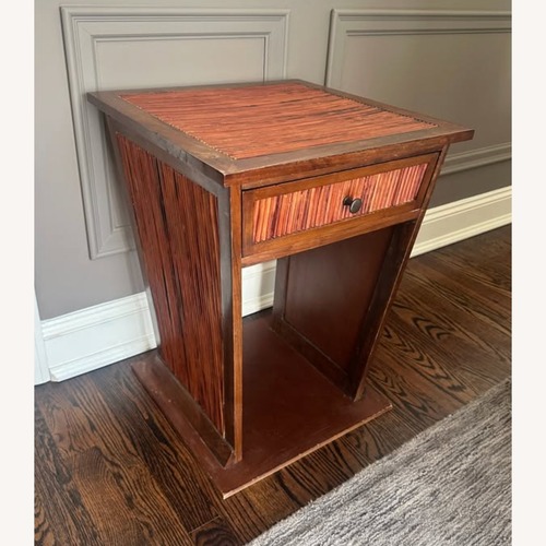 Used Vintage Boho Bamboo Nightstands / Side Tables for sale on AptDeco