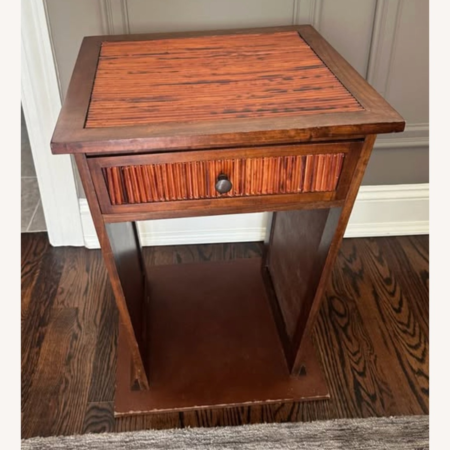 Vintage Boho Bamboo Nightstands / Side Tables - image-6