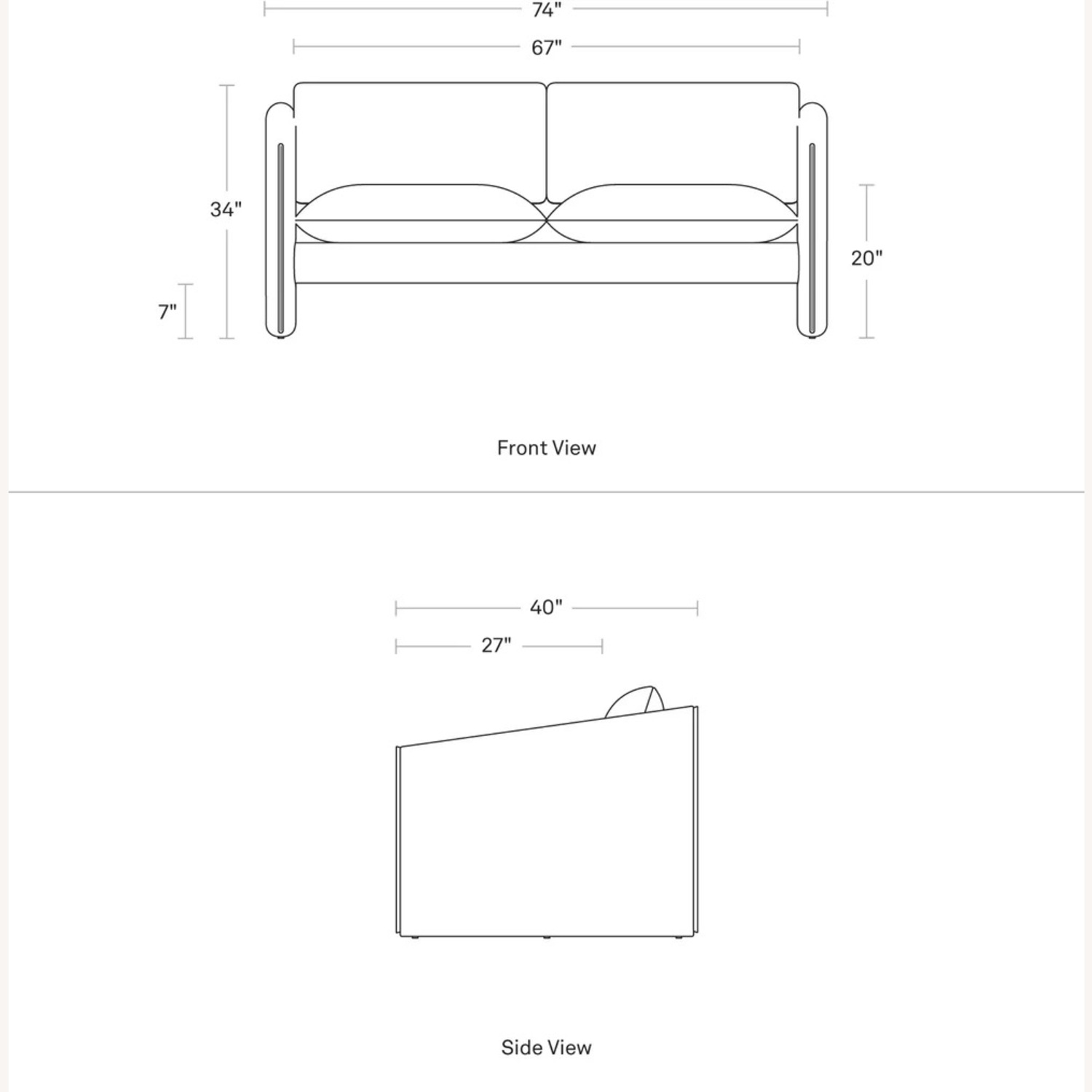 Blu Dot Softmore 74” 2 Seater Sofa - image-7